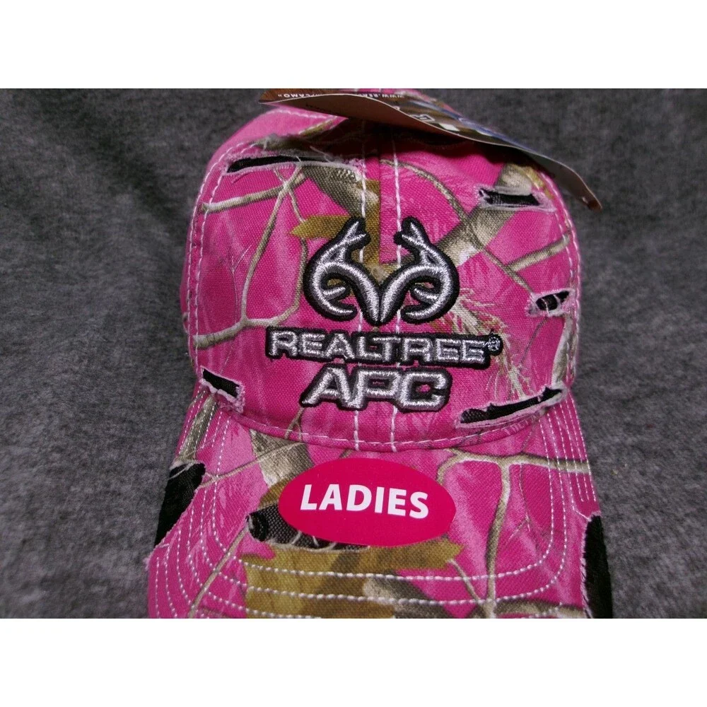 Realtree Hat Cap Strap Back Adjustable Women Pink Camo Outdoor Hunting Shooting